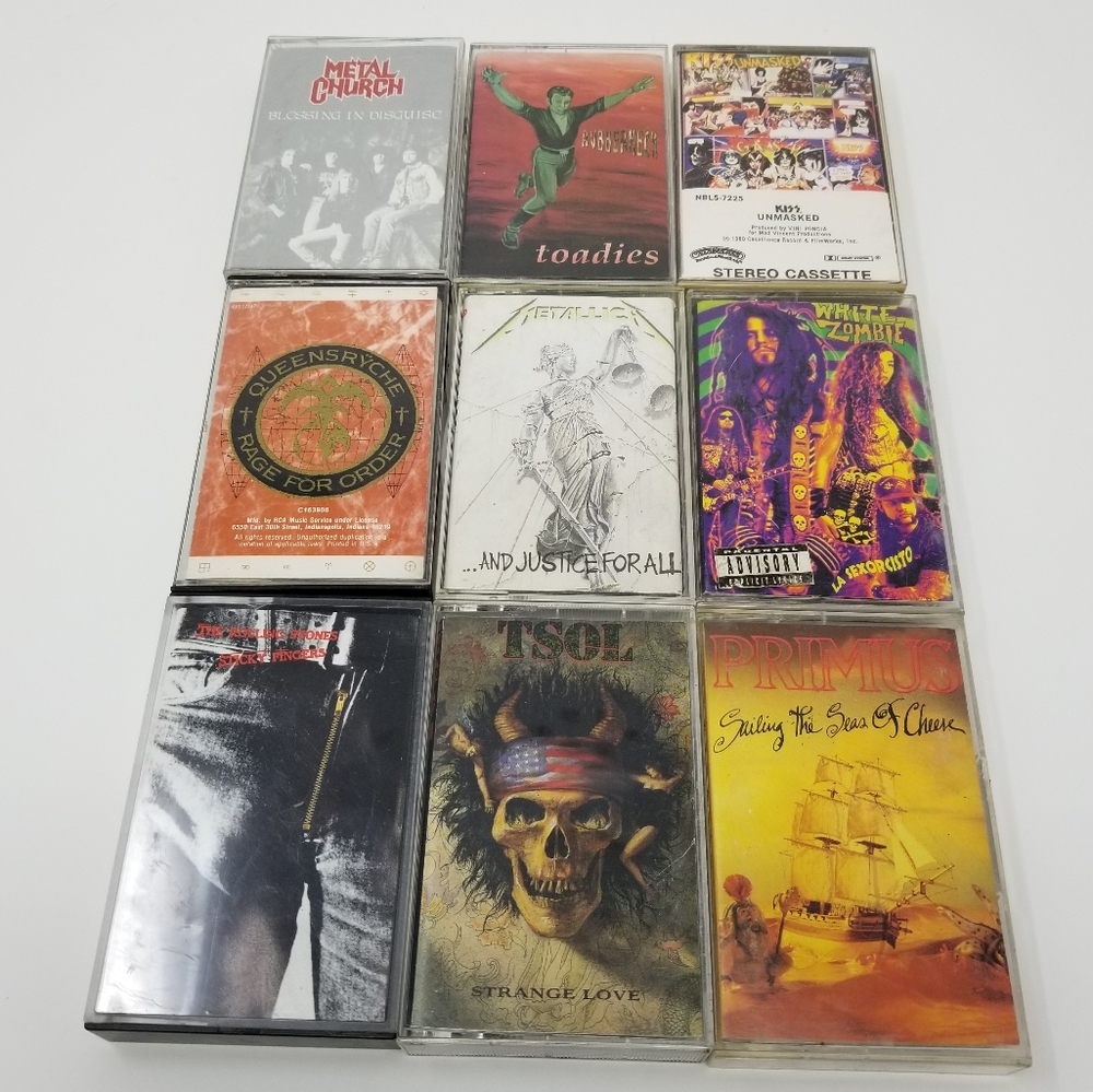 Lot of 10 Rare Rock Cassette Tapes